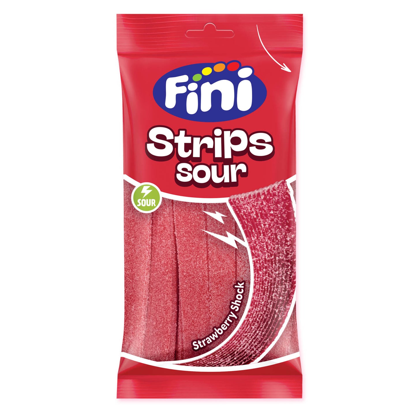Fini - Ceintures Fraise Sans Gélatine (90g) - Colis de 12 sachets