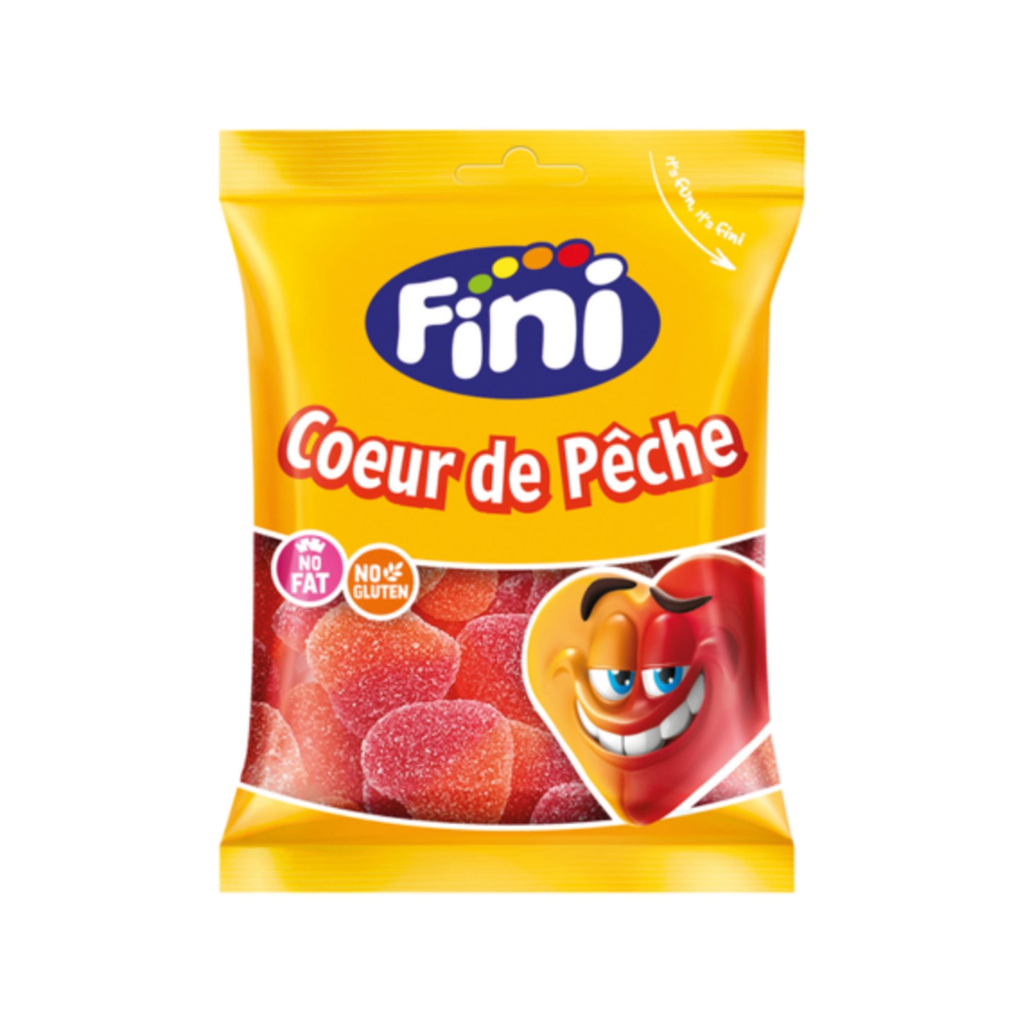 Fini - Cœur Pêche Halal (90g) - Colis de 12 sachets
