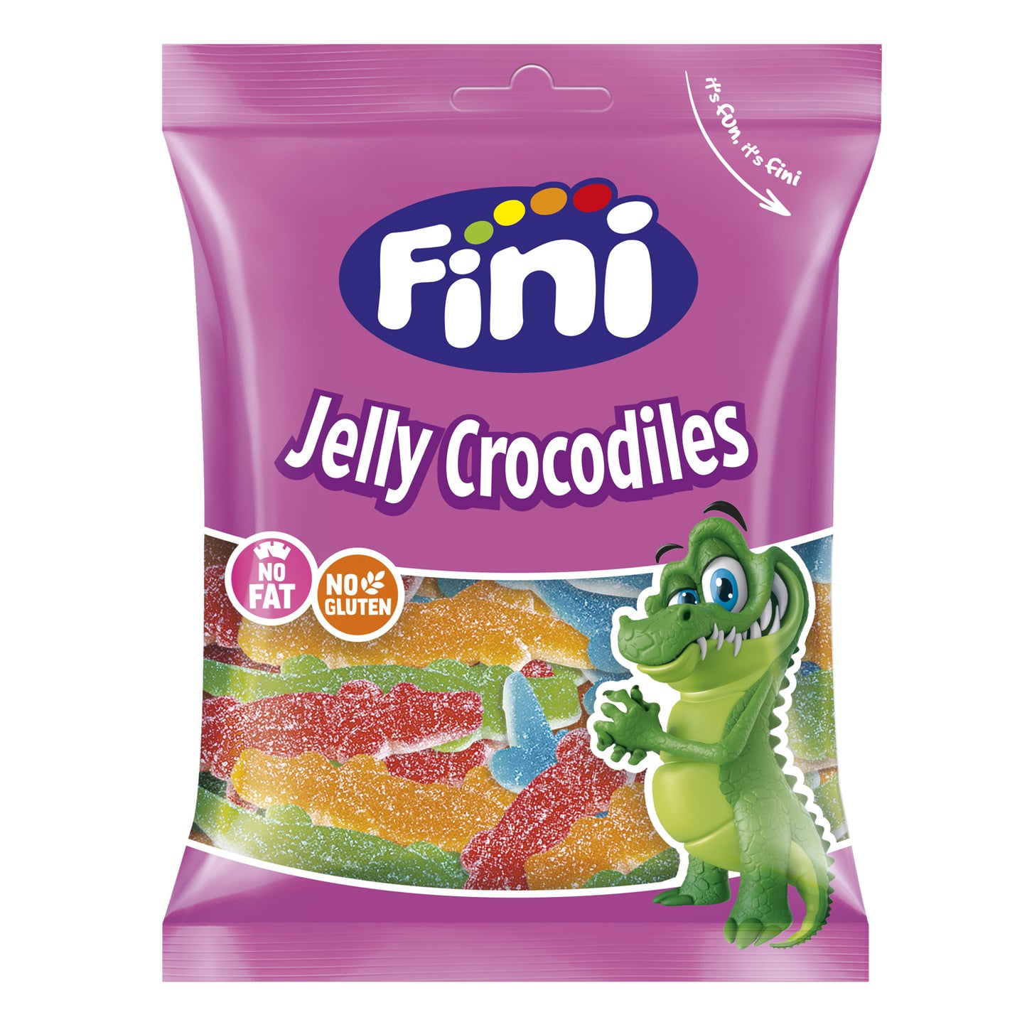 Fini - Crocodiles Sucres Halal (90g) - Colis de 12 sachets