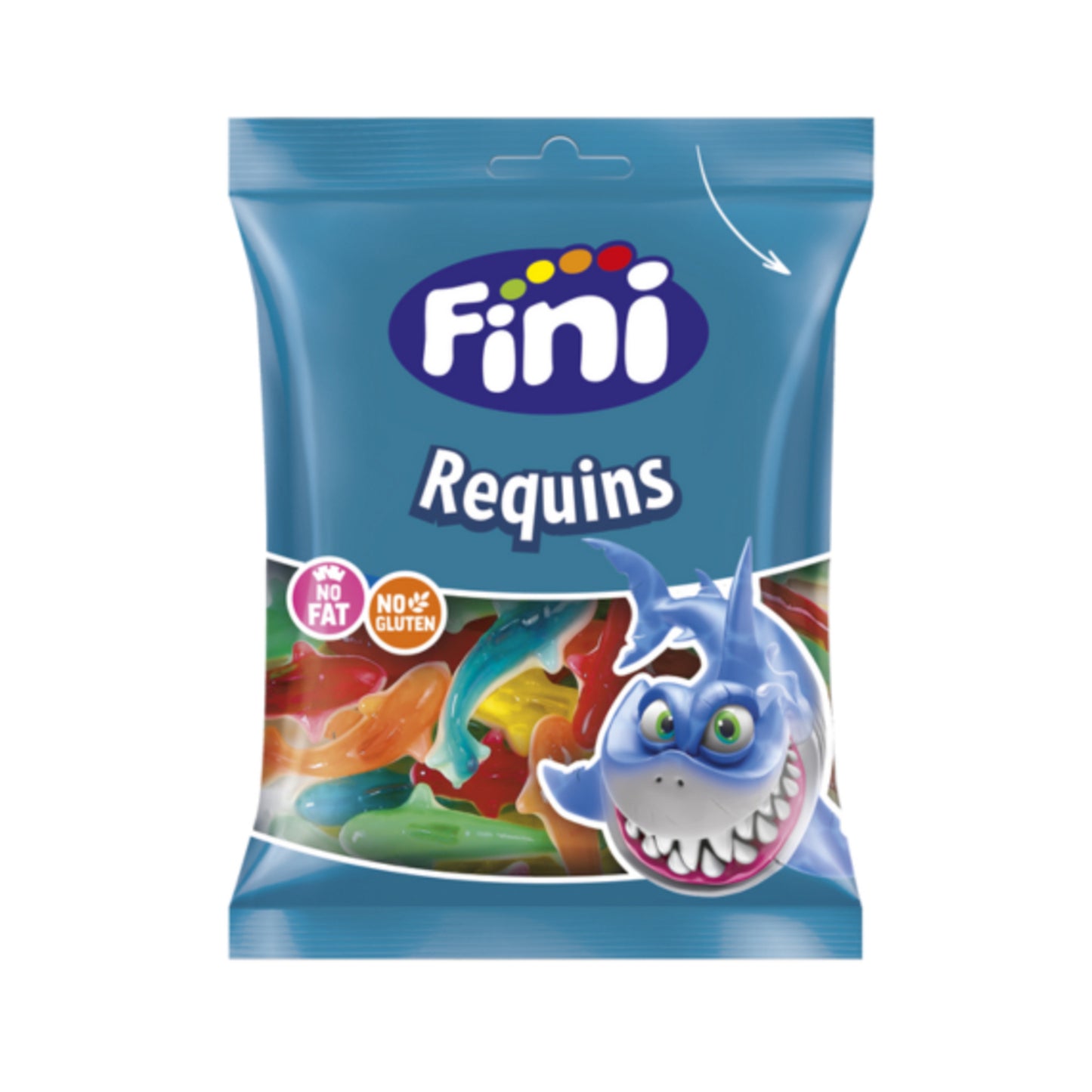 Fini - Requins Assortis Lisses Halal (90g) - Colis de 12 sachets