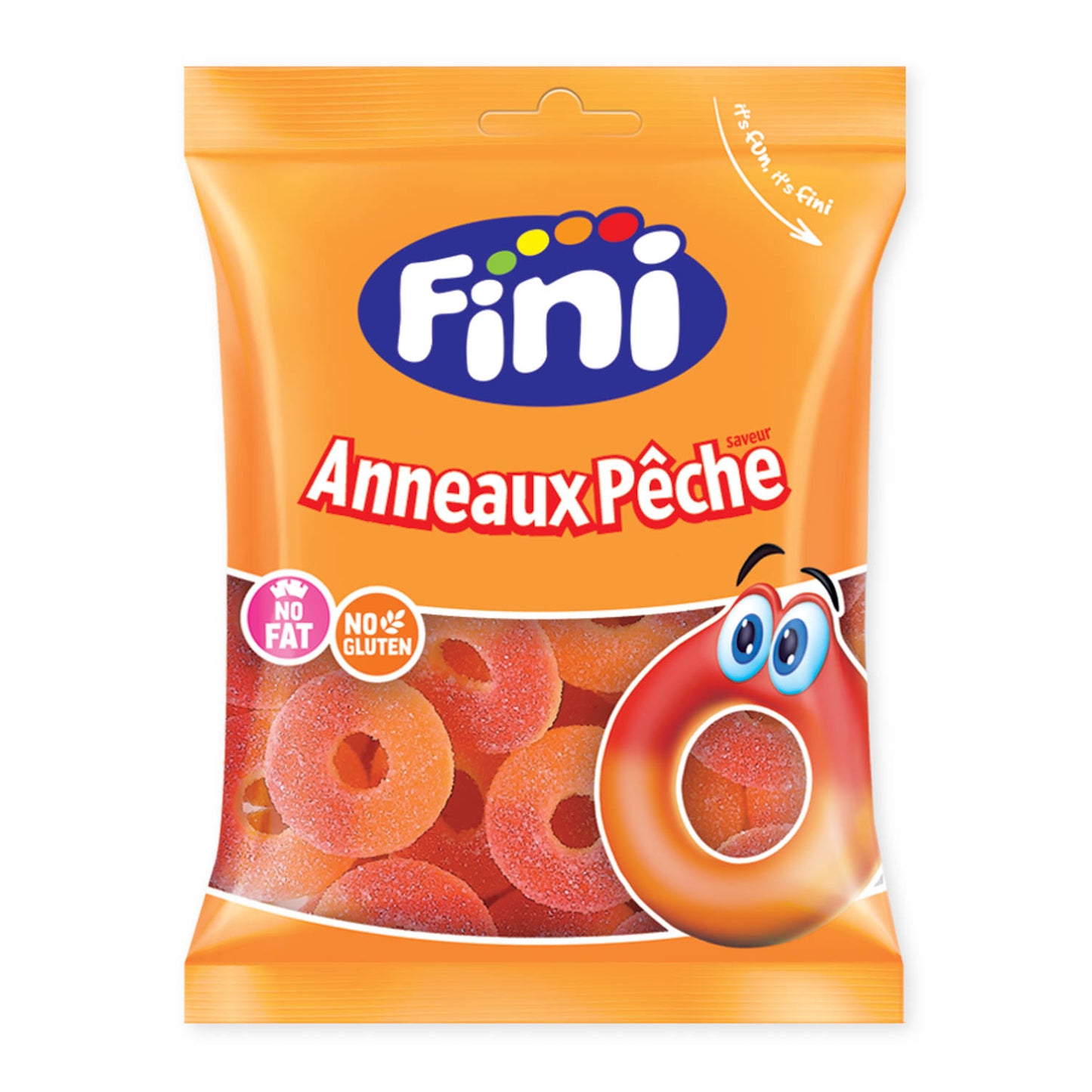 FINI - Anneaux Pêche Halal (90g) - Colis de 12 sachets