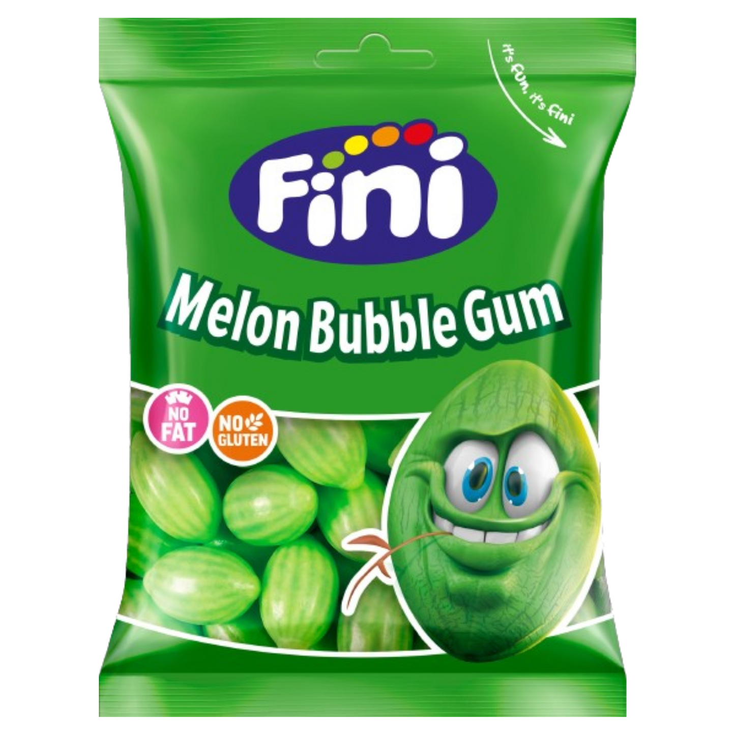 Fini - Chewing-Gum Melon Halal (90g) - Colis de 12 sachets