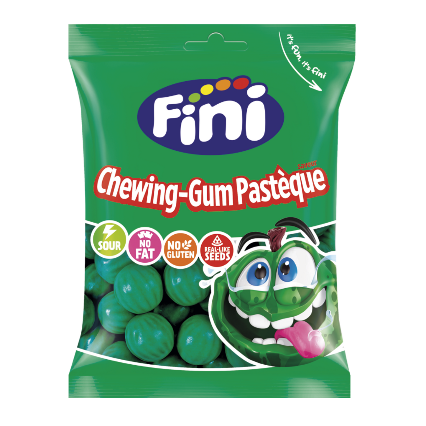 Fini - Chewing-Gum Pastèque (90g) - Colis de 12 sachets