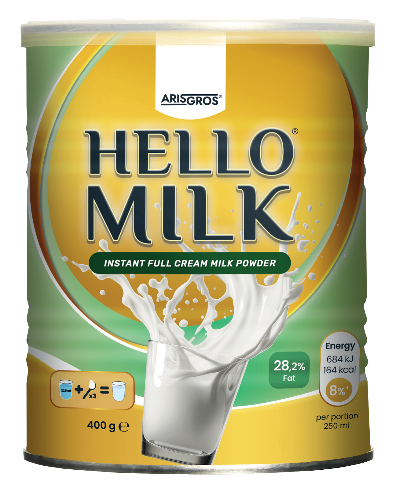 HELLO MILK - Lait en poudre instantané - 1 boites (400g)