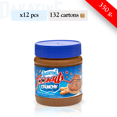 DAKATINE - Toonuts crunchy "Butter de manche" - Palette de cartons 132 de 12 jars (350g)