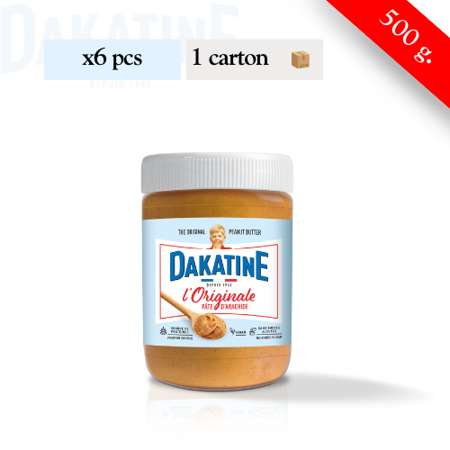 DAKATINE - L'Originale Pâte d'arachide - Carton de 6 pots (500g)