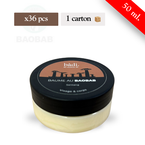 BADI - BAUME AU BAOBAB VISAGE ET CORPS - Senteur Santang - Carton de 36 pots (50ml)