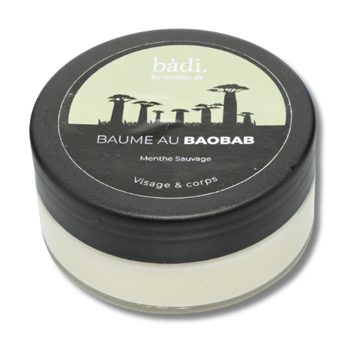 BADI - BAUME AU BAOBAB VISAGE ET CORPS - Senteur Menthe sauvage - Carton de 36 pots (50ml)